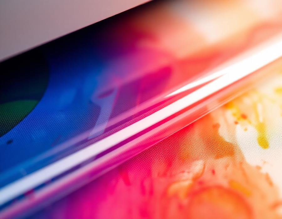 Macro detail of a DTF print on fabric