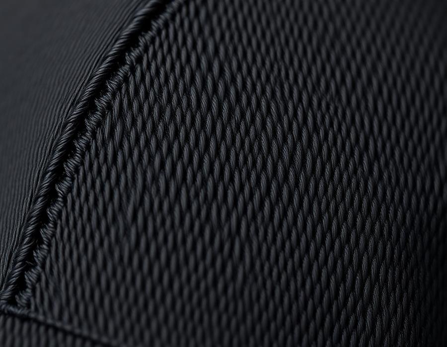 Macro detail of embroidery stitching on a cap